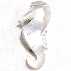 Vintage Mother of Pearl Seahorse Pin